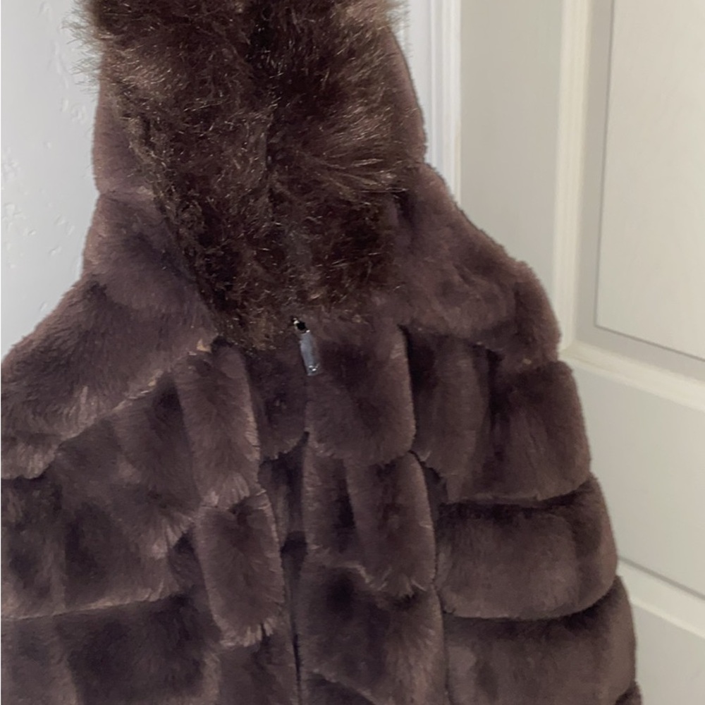 Luxurious Brown Faux Fur Coat my